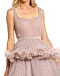 Mac Duggal 20776 Tiered Skirt Square Neck Dress