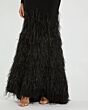 Mac Duggal 11839 Feather Skirt Keyhole Neck Dress