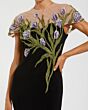 Mac Duggal 11912 Illusion Cap Sleeve Keyhole Back Dress