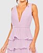 Mac Duggal 49671 V-Neck Sleeveless A-Line Chiffon Dress