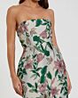 Mac Duggal 56097 Floral Strapless Midi-Length Evening Dress
