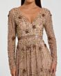 Mac Duggal 6086 Illusion Sleeve Embellished A-Line Dress