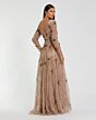 Mac Duggal 6086 Illusion Sleeve Embellished A-Line Dress