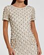 Mac Duggal 10097 Jewel Neck Beaded Oyster Short Dress