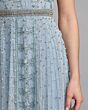 Mac Duggal 10116 Scoop Neck A-Line Beaded Slate Blue Dress