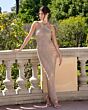 Mac Duggal 10206 Beaded Halter Neck Fitted Dress
