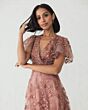 Mac Duggal 20486 A-Line Flutter Sleeve Embroidered Dress