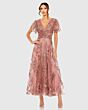 Mac Duggal 20486 A-Line Flutter Sleeve Embroidered Dress