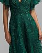 Mac Duggal 20486 A-Line Flutter Sleeve Embroidered Dress