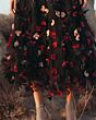 Mac Duggal 21085 Scoop Neck A-Line Floral Applique Dress