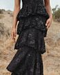 Mac Duggal 21097 Jewel Neck Tiered Ruffle Skirt Dress