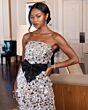 Mac Duggal 27735 Front Bow Strapless Paillette Dress