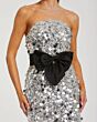 Mac Duggal 27735 Front Bow Strapless Paillette Dress
