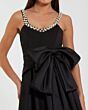 Mac Duggal 27743 Front Bow High Slit A-Line Dress