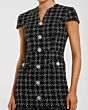 Mac Duggal 37071 Ruffle Hem V-Neck Boucle Dress