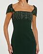 Mac Duggal 44080 Beaded Square Neck Back Slit Dress