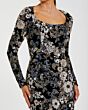 Mac Duggal 68978 Long Sleeve Scoop Neck Embroidered Dress