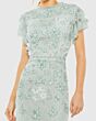 Mac Duggal 9206 Flutter Sleeves Floral Beaded Dress