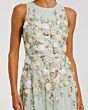 Mac Duggal 9334 Sage Multicolor Jewel Neckline Floral Dress