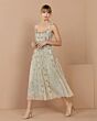 Mac Duggal 9910078P Nude Sage Scoop Neckline A-Line Dress