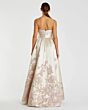 Mac Duggal 20974 Bow Bodice Strapless A-Line Brocade Dress