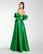 Mac Duggal 21375 Puff Sleeve Spring Green Satin Dress