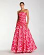 Mac Duggal 56329 Ruched Bodice Drop Waist Grapefruit Dress