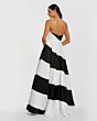 Mac Duggal 9956190P Black Ivory Strapless A-Line Dress