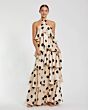 Mac Duggal 27540 Cross Halter Polka Dot Tiered Dress