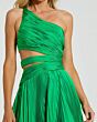 Mac Duggal 49837 Pleated Cutout Asymmetric High Low Formal Dress