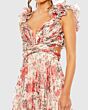 Mac Duggal 68518 Ruffle Strap Lace-Up Back Floral Dress