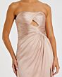 Mac Duggal 68837 Cutout Ruched Bodice Watteau Train Prom Dress