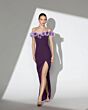 Mac Duggal 21235 High Slit Fitted Off The Shoulder Dress