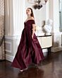 Mac Duggal 56188 Off-The-Shoulder Satin Knot Bodice Dress