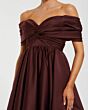 Mac Duggal 56188 Off-The-Shoulder Satin Knot Bodice Dress