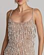 Mac Duggal 10121 Fitted Spaghetti Strap Pearl Beaded Dress