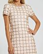 Mac Duggal 94036 Short Sleeve Beaded Blush Dress