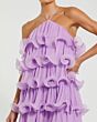 Mac Duggal 49874 Halter Neck Tiered Ruffle Cocktail Dress