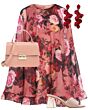 Mac Duggal 55404 Cape Sleeve Floral Dress