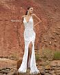 Primavera Couture 3731 Beaded Cross Back Dress