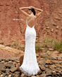 Primavera Couture 3731 Beaded Cross Back Dress