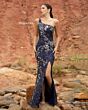 Primavera Couture 3928 High Slit Strappy Back Dress