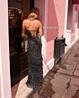 Primavera Couture 4128 Strapless Tiered Skirt Beaded Dress