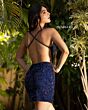 Primavera Couture 3353 Criss Cross Back V-Neck Dress
