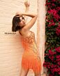 Primavera Couture 3556 One Shoulder Fringe Dress