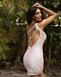 Primavera Couture 3573 Strappy Back One Shoulder Dress