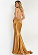 Jovani 47151 Exposed Back Hot Fix V-Neck Dress