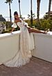 Mori Lee 2558 Magdalena Front Slit Puff Sleeves Wedding Gown