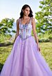 Mori Lee 49189 Sequin Corset Basque Waist Dress