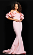 Jovani 24280 Bow Sleeve Off The Shoulder Dress